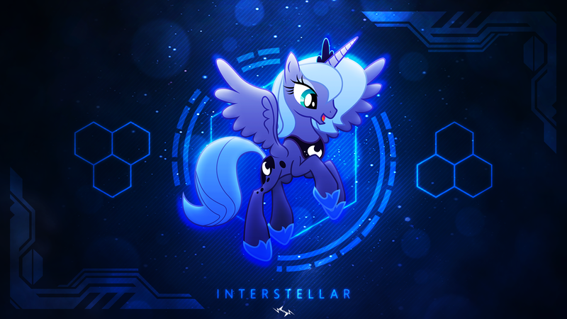 Size: 1920x1080 | Tagged: dead source, safe, artist:fillynix-artz, artist:sunran80, derpibooru import, princess luna, alicorn, pony, interstellar, nebula, reference, s1 luna, vector, wallpaper