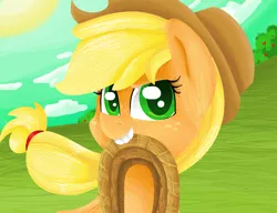 Size: 1352x1038 | Tagged: applejack, artist:pageturner8, derpibooru import, safe, solo