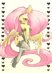 Size: 2039x2894 | Tagged: anthro, artist:unousaya, belly button, black underwear, butt wings, clothes, derpibooru import, female, fluttershy, lingerie, panties, solo, solo female, suggestive, underwear