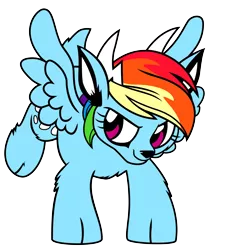 Size: 4993x5530 | Tagged: safe, artist:aplex, derpibooru import, rainbow dash, deer, reindeer, absurd resolution, reindeer dash, reindeerified, simple background, solo, transparent background, vector