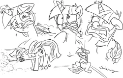Size: 12000x7648 | Tagged: safe, artist:silverwing, derpibooru import, twilight sparkle, twilight sparkle (alicorn), alicorn, pony, absurd resolution, black and white, comic, commission, crying, feather, female, fetish, grayscale, magic, mare, monochrome, nostrils, sketch, sneeze cloud, sneezing, sneezing fetish, tickling