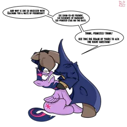 Size: 1024x1024 | Tagged: safe, artist:briarspark, derpibooru import, twilight sparkle, twilight sparkle (alicorn), ponified, alicorn, pony, crossover, dc comics, female, justice league unlimited, mare, the question