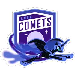 Size: 1144x1144 | Tagged: ahl, artist:lyraheartstrngs, derpibooru import, hockey, logo, logo parody, nightmare moon, safe, solo, utica comets