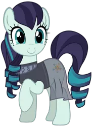 Size: 2000x2719 | Tagged: artist:sketchmcreations, clothes, coloratura, cute, derpibooru import, dress, looking at you, raised hoof, rara, safe, simple background, smiling, the mane attraction, transparent background, vector
