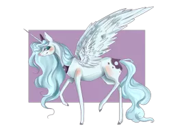 Size: 1280x1024 | Tagged: safe, artist:saoiirse, derpibooru import, princess luna, raised hoof, s1 luna, solo, spread wings