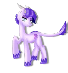 Size: 2336x2500 | Tagged: artist:elision3, derpibooru import, dracony, hybrid, interspecies offspring, kilalaverse, oc, oc:crystal clarity, offspring, parent:rarity, parent:spike, parents:sparity, safe, simple background, solo, transparent background, unofficial characters only