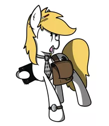 Size: 1300x1500 | Tagged: artist needed, bag, computer, derpibooru import, krautchan, laptop computer, necktie, oc, pen, safe, solo, unofficial characters only, watch