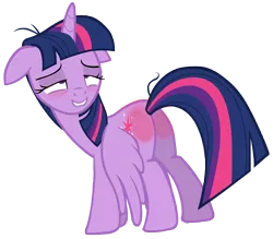 Size: 2000x1750 | Tagged: suggestive, derpibooru import, edit, twilight sparkle, twilight sparkle (alicorn), alicorn, pony, blushing, bruised, female, floppy ears, implied spanking, lip bite, looking back, mare, plot, simple background, solo, spanking, transparent background, twibutt, vector