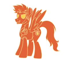 Size: 2603x2205 | Tagged: artist:edcom02, derpibooru import, human torch, johnny storm, ponified, safe, simple background, solo, spiders and magic: capcom invasion, spiders and magic: rise of spider-mane, transparent background