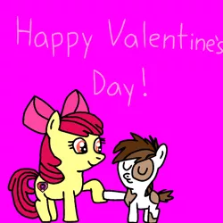 Size: 768x768 | Tagged: safe, artist:pinkiethepowerpuff, derpibooru import, apple bloom, pipsqueak, earth pony, pony, colt, cutie mark, female, filly, male, pipbloom, shipping, simple background, straight, the cmc's cutie marks, valentine's day