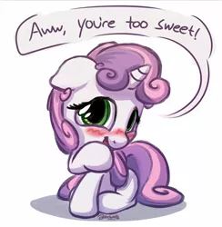 Size: 1100x1127 | Tagged: safe, artist:bobdude0, derpibooru import, sweetie belle, pony, unicorn, blushing, cute, daaaaaaaaaaaw, diasweetes, female, filly, hnnng, looking at you, open mouth, solo, weapons-grade cute