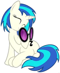 Size: 6417x7833 | Tagged: safe, artist:randomlywhimsical, derpibooru import, vinyl scratch, pony, unicorn, .svg available, absurd resolution, eyes closed, female, hooves, horn, mare, plot, simple background, sitting, smiling, solo, sunglasses, teeth, transparent background, vector