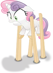 Size: 10000x13657 | Tagged: absurd resolution, artist:tajarnia, derpibooru import, safe, scared, simple background, solo, stilts, .svg available, sweetie belle, transparent background, vector