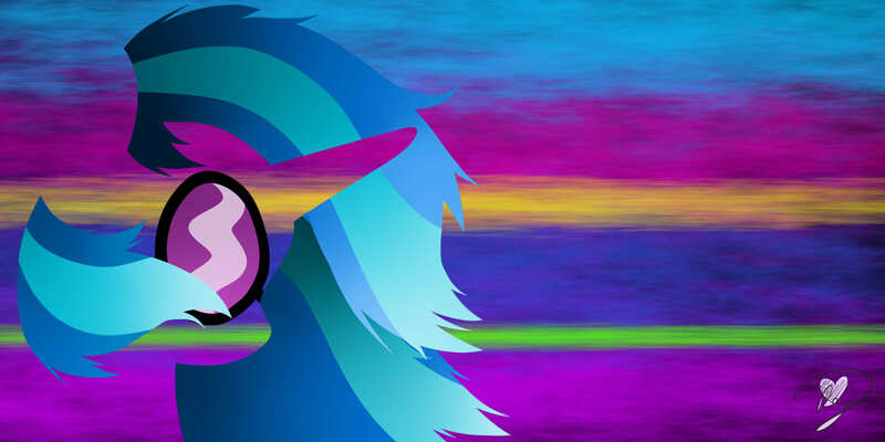 Size: 2000x1000 | Tagged: artist:becauseimpink, derpibooru import, minimalist, safe, solo, vinyl scratch