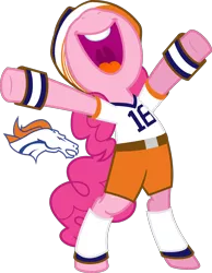 Size: 3000x3861 | Tagged: american football, cheering, denver broncos, derpibooru import, nfl, nfl playoffs, nose in the air, peyton manning, pie-ton manning, pinkie pie, safe, solo, super bowl, super bowl 50, super bowl 50 champions, super bowl champions