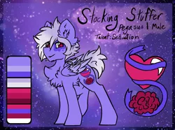 Size: 3433x2560 | Tagged: safe, artist:iroxykun, derpibooru import, oc, oc:stocking stuffer, unofficial characters only, pegasus, pony, cutie mark, male, reference sheet, stallion, text, wings