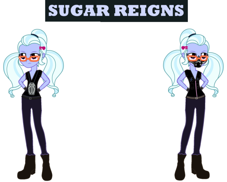 Size: 2000x1600 | Tagged: safe, artist:mixiepie, artist:skulluigi, derpibooru import, sugarcoat, equestria girls, friendship games, crossover, parody, roman reigns, simple background, solo, the shield, transparent background, wrestling, wwe