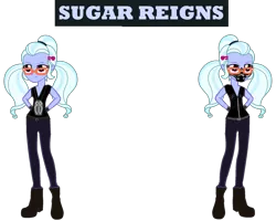 Size: 2000x1600 | Tagged: safe, artist:mixiepie, artist:skulluigi, derpibooru import, sugarcoat, equestria girls, friendship games, crossover, parody, roman reigns, simple background, solo, the shield, transparent background, wrestling, wwe