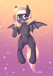 Size: 1920x2760 | Tagged: safe, artist:dsp2003, derpibooru import, oc, oc:nighthaunt, unofficial characters only, bat pony, pony, female, heart, open mouth, solo