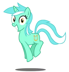 Size: 5000x5243 | Tagged: safe, artist:moonbrony, derpibooru import, lyra heartstrings, pony, unicorn, winter wrap up, absurd resolution, female, happy, i found pills, irrational exuberance, jumping, looking at you, mare, pronking, simple background, smiling, solo, transparent background, vector