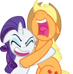 Size: 1000x1011 | Tagged: applejack, artist:takua770, derpibooru import, look before you sleep, nose in the air, rarity, safe, scared, simple background, transparent background, vector, yelling