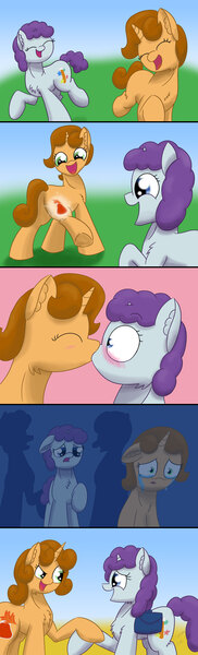 Size: 1500x4947 | Tagged: artist:floofyfoxcomics, comic, crying, cutiespark, cycles of autumn, derpibooru import, kissing, oc, oc:autumn science, oc:sparkling alchemy, older, safe, unofficial characters only