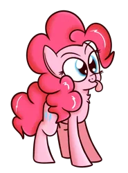 Size: 1101x1491 | Tagged: safe, artist:mr-degration, derpibooru import, pinkie pie, earth pony, pony, :p, cross-eyed, ponk, silly, simple background, solo, tongue out, transparent background