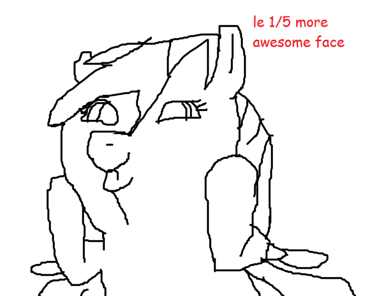 Size: 960x768 | Tagged: safe, derpibooru import, rainbow dash, pegasus, pony, 1000 hours in ms paint, 20% cooler, coaxed into a snafu, comic sans, dashface, female, le, mare, meme, ms paint, simple background, solo, stylistic suck, white background