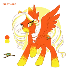 Size: 950x967 | Tagged: artist:peridotkitty, character, commission, derpibooru import, design, oc, oc:firethorn, original, safe, solo, unofficial characters only