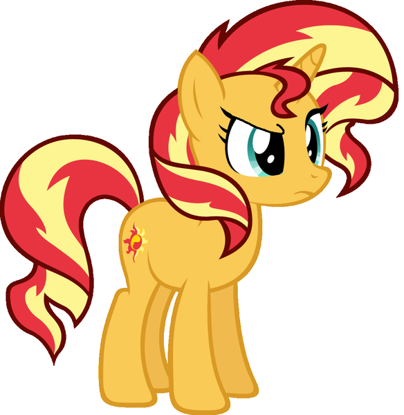 Size: 1038x1067 | Tagged: safe, artist:truereflections101, derpibooru import, sunset shimmer, pony, unicorn, simple background, solo, vector, white background