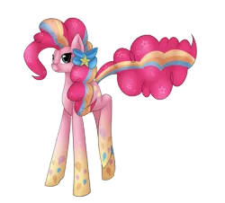 Size: 3499x3157 | Tagged: safe, artist:midfire, derpibooru import, pinkie pie, rainbow power, simple background, solo, transparent background