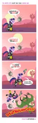 Size: 1200x3847 | Tagged: artist:pixelkitties, comic, crossover, dead, deathclaw, derpibooru import, ed-e, eyebot, fallout, fallout: new vegas, gun, lonesome road, pimp-boy 3 billion, pipbuck, raygun, safe, sun, twilight sparkle, weapon, windmill, x eyes