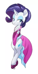 Size: 615x1200 | Tagged: safe, artist:hidden-cat, derpibooru import, rarity, pony, unicorn, too many pinkie pies, clothes, colored pupils, cute, dress, female, lidded eyes, mare, outfit catalog, raribetes, simple background, solo, white background