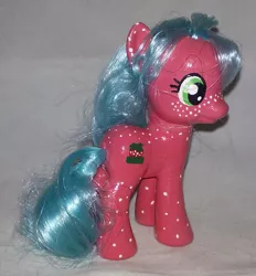 Size: 1245x1341 | Tagged: safe, artist:gryphyn-bloodheart, derpibooru import, oc, oc:strawberry fields, unofficial characters only, earth pony, pony, brushable, custom, irl, photo, toy