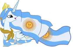 Size: 1024x663 | Tagged: argentina, artist:brillantecrativa-fem, derpibooru import, nation ponies, oc, oc:princess argenta, ponified, safe, unofficial characters only