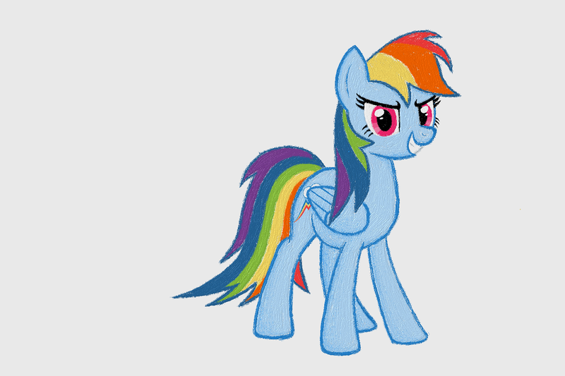 Size: 1542x1028 | Tagged: safe, artist:mrplumbus, derpibooru import, rainbow dash, cool, painting, solo