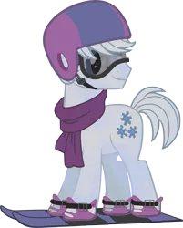 Size: 2325x2889 | Tagged: artist:digiradiance, artist:shutterflyeqd, clothes, derpibooru import, double diamond, galaxy, goggles, helmet, safe, scarf, simple background, skis, solo, transparent background, vector