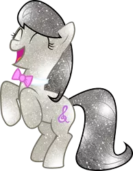 Size: 788x1014 | Tagged: safe, artist:digiradiance, artist:silentmatten, derpibooru import, octavia melody, earth pony, pony, bipedal, eyes closed, galaxy, open mouth, rearing, simple background, solo, transparent background, vector