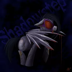 Size: 1000x1000 | Tagged: artist:starlightspark, blood, crisis equestria, derpibooru import, fanfic art, grimdark, oc, oc:shadowstep, unofficial characters only