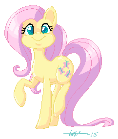 Size: 242x285 | Tagged: safe, artist:tiitcha, derpibooru import, fluttershy, earth pony, pony, cheeks, cute, earth pony fluttershy, looking at you, pixel art, race swap, raised hoof, simple background, smiling, solo, transparent background, wingless