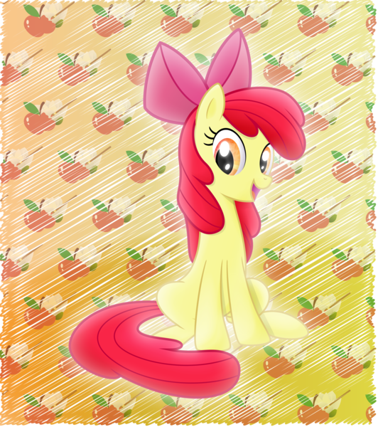 Size: 5393x6078 | Tagged: absurd resolution, adorabloom, apple, apple bloom, artist:rainbownspeedash, cute, derpibooru import, food, looking at you, older, open mouth, part of a set, safe, sitting, smiling, solo