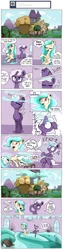 Size: 1099x4336 | Tagged: artist:artguydis, askdisastral, broken horn, comic, derpibooru import, hair growth, oc, oc:disastral, oc:floe, safe, unofficial characters only