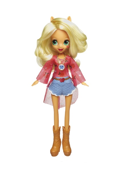 Size: 1142x1600 | Tagged: safe, derpibooru import, official, applejack, equestria girls, legend of everfree, camp fashion show outfit, doll, freckles, solo, toy