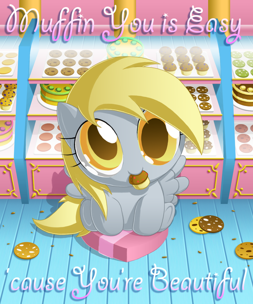 Size: 1000x1200 | Tagged: safe, artist:berrypawnch, derpibooru import, cookie crumbles, derpy hooves, pegasus, pony, berrypawnch is trying to murder us, cake, cookie, cute, derpabetes, female, food, mare, muffin, pastry, solo, weapons-grade cute