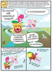 Size: 802x1095 | Tagged: safe, artist:kturtle, derpibooru import, derpy hooves, granny pie, pinkie pie, pegasus, pony, comic:the story of granny pie, comic, female, mare, portuguese, translation