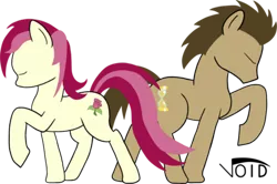 Size: 400x265 | Tagged: safe, artist:voidsythe, derpibooru import, doctor whooves, roseluck, time turner, pony, doctorrose, male, shipping, stallion, straight