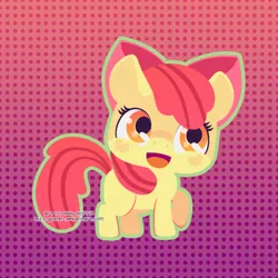 Size: 450x450 | Tagged: adorabloom, apple bloom, artist:miss-glitter, cute, derpibooru import, open mouth, safe, solo, starry eyes