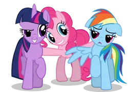 Size: 1054x757 | Tagged: artist needed, derpibooru import, episode needed, floppy ears, pinkie pie, polyamory, rainbow dash, safe, simple background, transparent background, twidashpie, twilight sparkle, vector