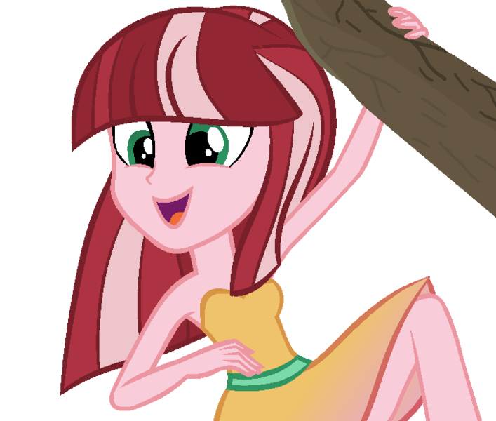 Size: 729x619 | Tagged: safe, artist:berrypunchrules, derpibooru import, gloriosa daisy, equestria girls, legend of everfree, simple background, solo, transparent background, tree branch