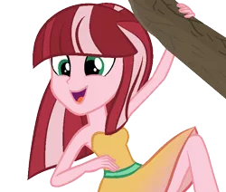 Size: 729x619 | Tagged: safe, artist:berrypunchrules, derpibooru import, gloriosa daisy, equestria girls, legend of everfree, simple background, solo, transparent background, tree branch
